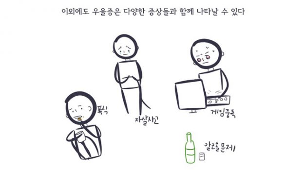 우울증의 다양한 표정들