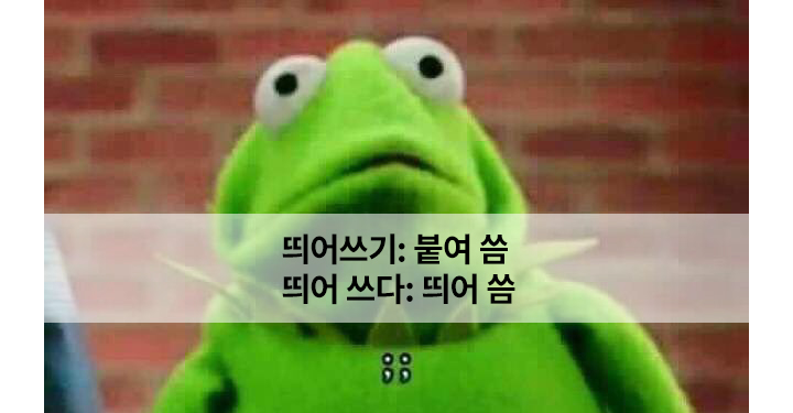 완벽한 띄어쓰기를 회의한다