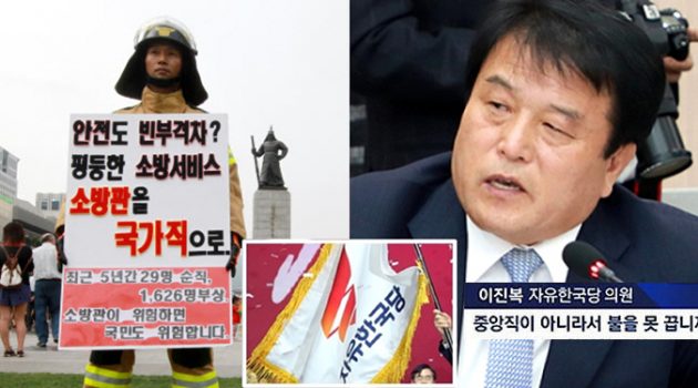 소방관 국가직 전환을 반대하는 자한당의 속내