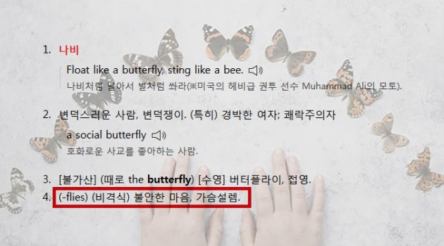 Butterfly의 다른 의미, 알고 계셨나요?