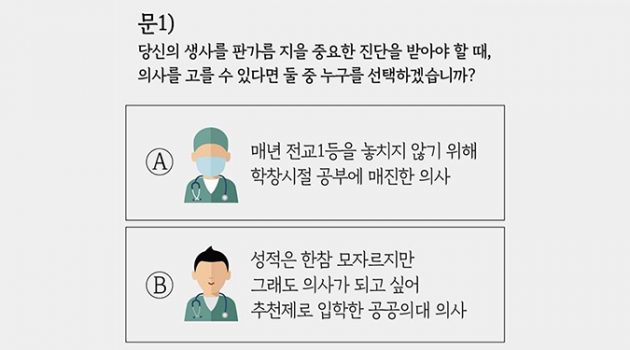 의협 홍보물 “의사를 고를 수 있다면 누구를 선택하겠습니까?” 트윗 모음